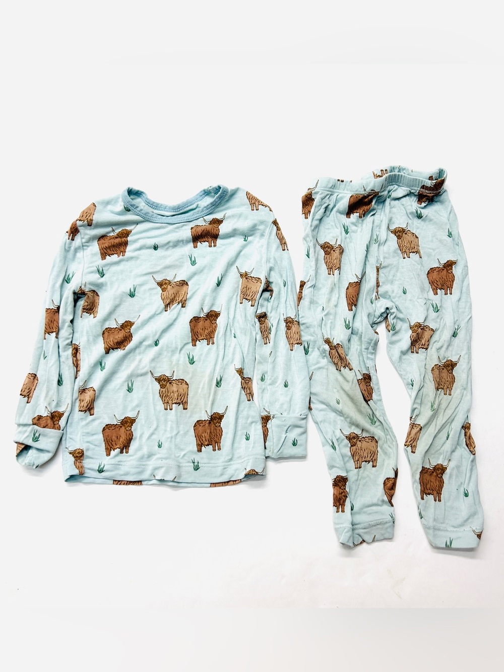 Free Birdees HTF OG Highland Cattle Bamboo Pajamas Set Two Piece